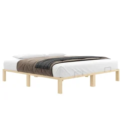 Bett Holz WEYBURN 200 x 200 cm natur