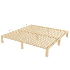 Bett Holz WEYBURN 200 x 200 cm natur