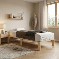 Bett Holz WEYBURN 90 x 200 cm natur