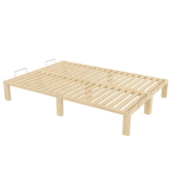 Bett Holz WEYBURN 140 x 200 cm natur