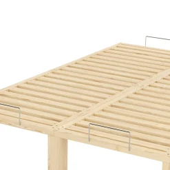 Bett Holz WEYBURN 140 x 200 cm natur