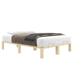 Bett Holz WEYBURN 140 x 200 cm natur