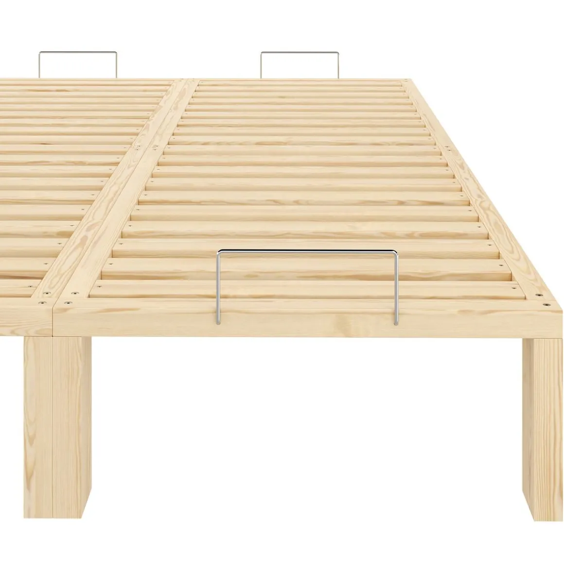 Bett Holz WEYBURN 140 x 200 cm natur