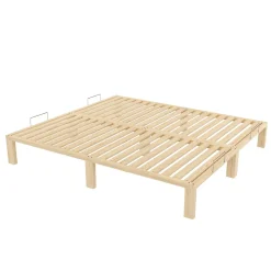 Bett Holz WEYBURN 180 x 200 cm natur