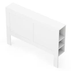 Bettkopfteil mit Stauraum 160 cm weiss