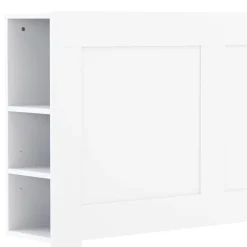 Bettkopfteil mit Stauraum 140 cm weiss