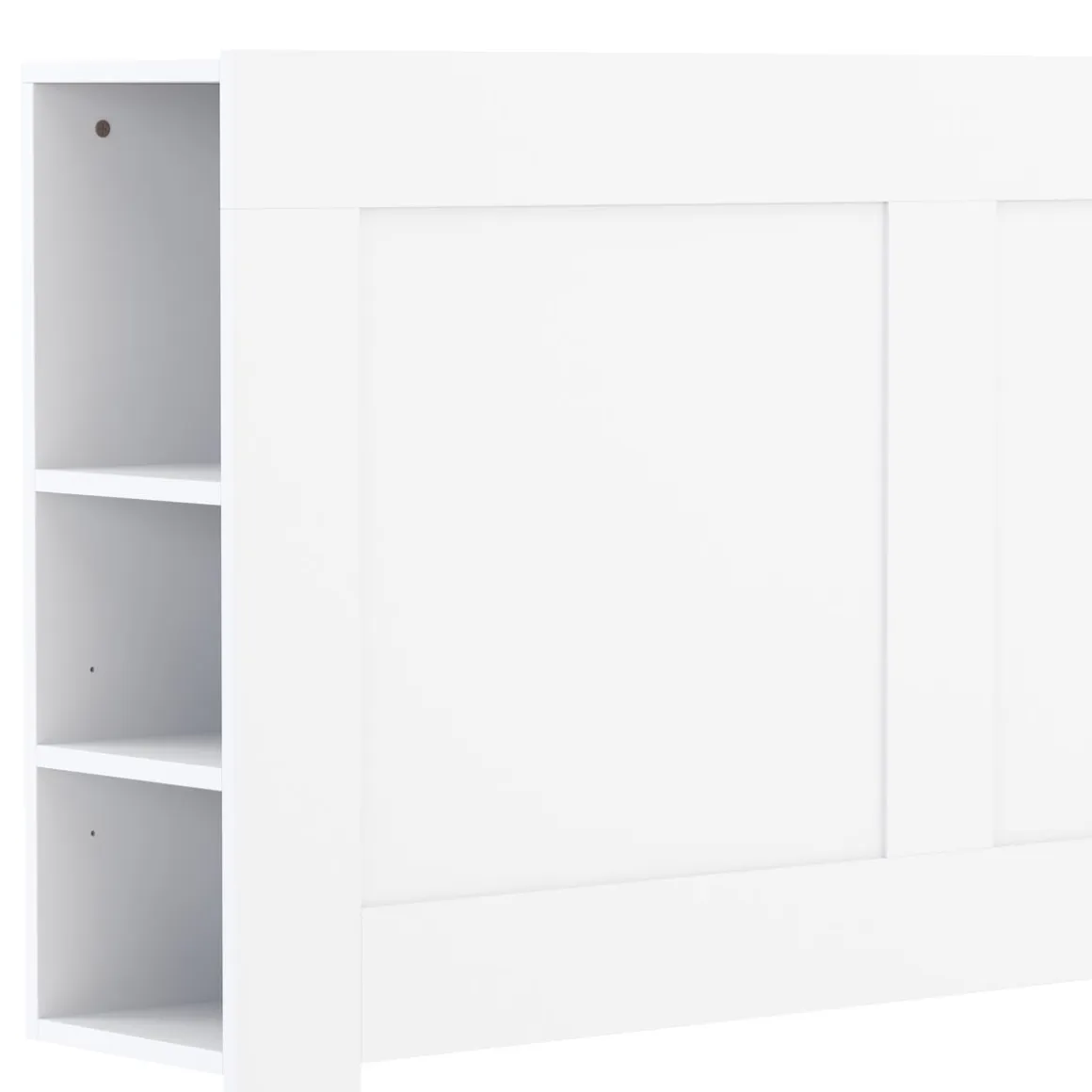 Bettkopfteil mit Stauraum 140 cm weiss