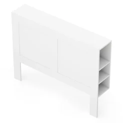 Bettkopfteil mit Stauraum 140 cm weiss