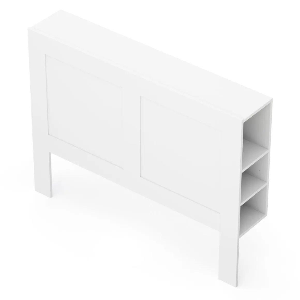 Bettkopfteil mit Stauraum 140 cm weiss