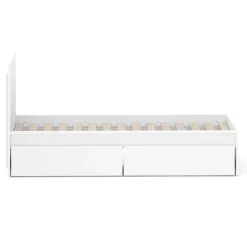 Bett mit 2 Schubladen RIGI 90 x 200 cm weiss