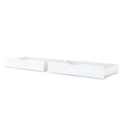 Bettschublade mit Rollen 2er Set 94 x 62 x 20 cm weiss