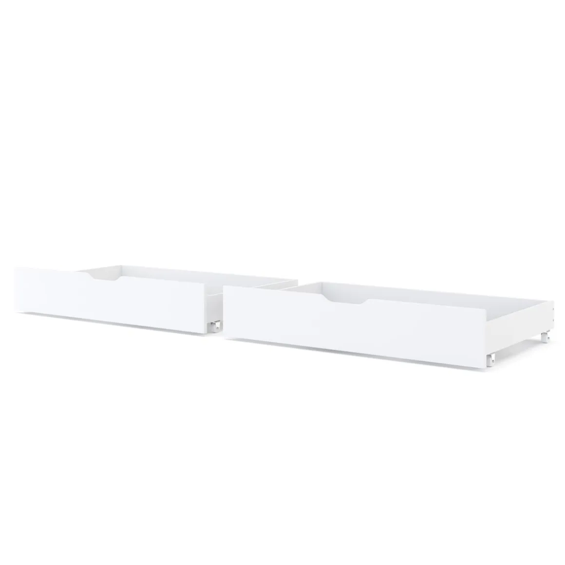 Bettschublade mit Rollen 2er Set 94 x 62 x 20 cm weiss