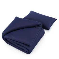Bettwäsche Set 65 x 100 cm + 160 x 210 cm dunkelblau
