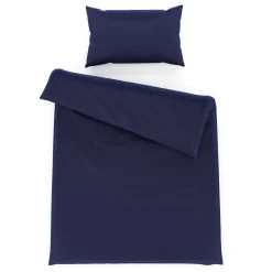 Bettwäsche Set 65 x 100 cm + 160 x 210 cm dunkelblau