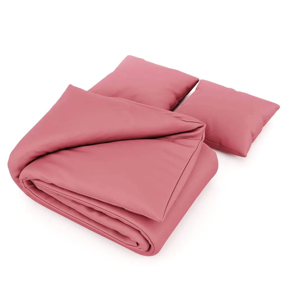 Bettwäsche 3-teilig 65 x 65 cm + 200 x 210 cm altrosa