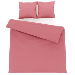 Bettwäsche 3-teilig 65 x 65 cm + 200 x 210 cm altrosa