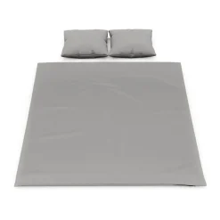 Bettwäsche 3-teilig 65 x 65 cm + 200 x 210 cm anthrazit