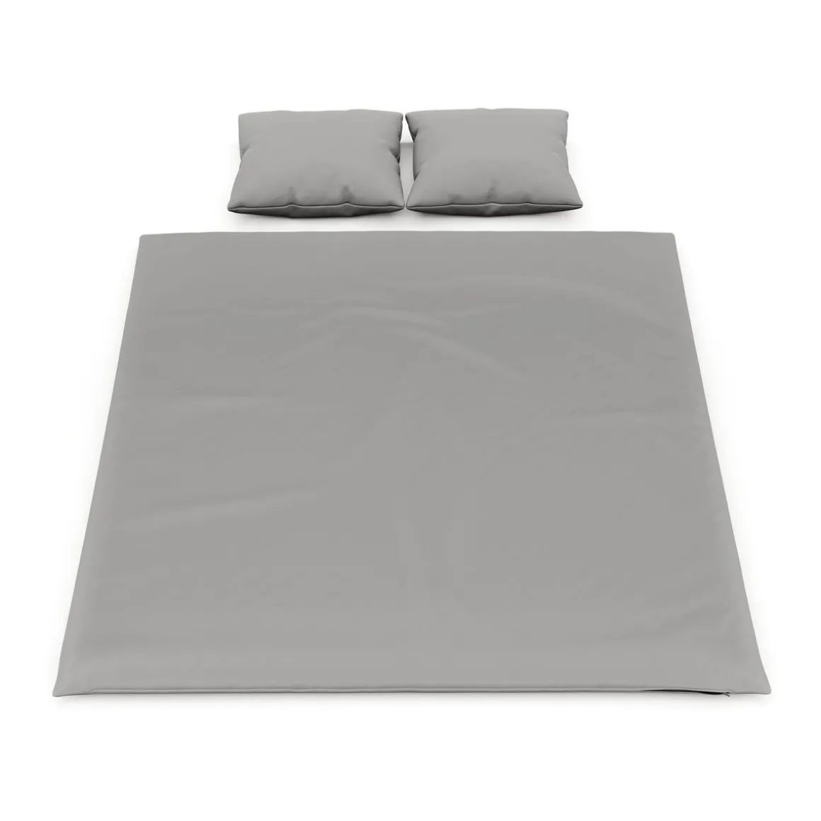 Bettwäsche 3-teilig 65 x 65 cm + 200 x 210 cm anthrazit
