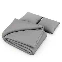 Bettwäsche 3-teilig 65 x 65 cm + 200 x 210 cm anthrazit