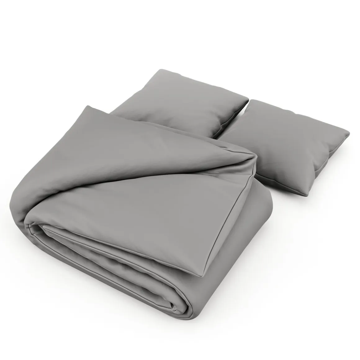 Bettwäsche 3-teilig 65 x 65 cm + 200 x 210 cm anthrazit