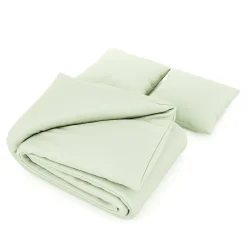 Bettwäsche 3-teilig 65 x 65 cm + 200 x 210 cm lindengrün