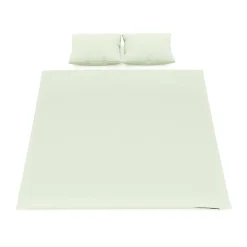 Bettwäsche 3-teilig 65 x 65 cm + 200 x 210 cm lindengrün