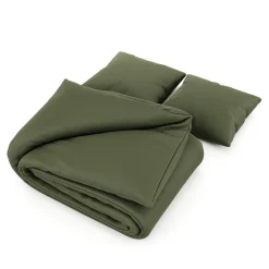 Bettwäsche 3-teilig 65 x 65 cm + 200 x 210 cm olive