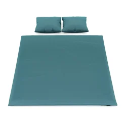 Bettwäsche 3-teilig 65 x 65 cm + 200 x 210 cm petrol