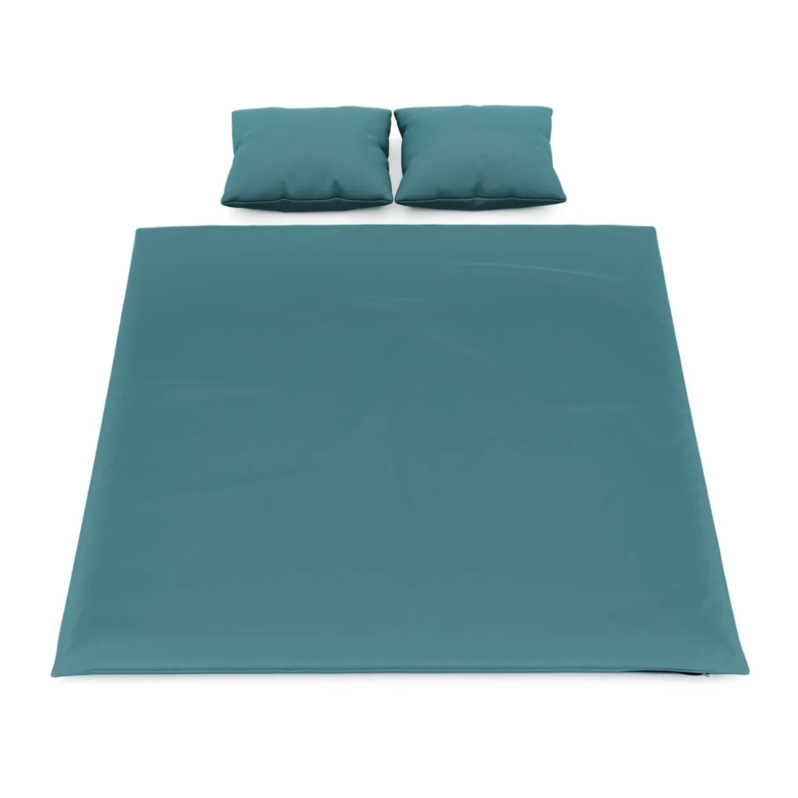 Bettwäsche 3-teilig 65 x 65 cm + 200 x 210 cm petrol