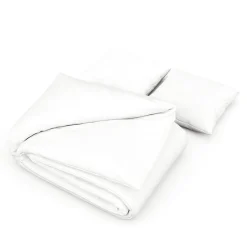 Bettwäsche 3-teilig 65 x 65 cm + 200 x 210 cm weiss