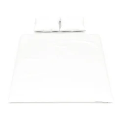 Bettwäsche 3-teilig 65 x 65 cm + 200 x 210 cm weiss