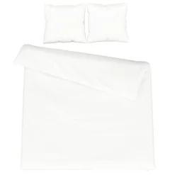 Bettwäsche 3-teilig 65 x 65 cm + 200 x 210 cm weiss
