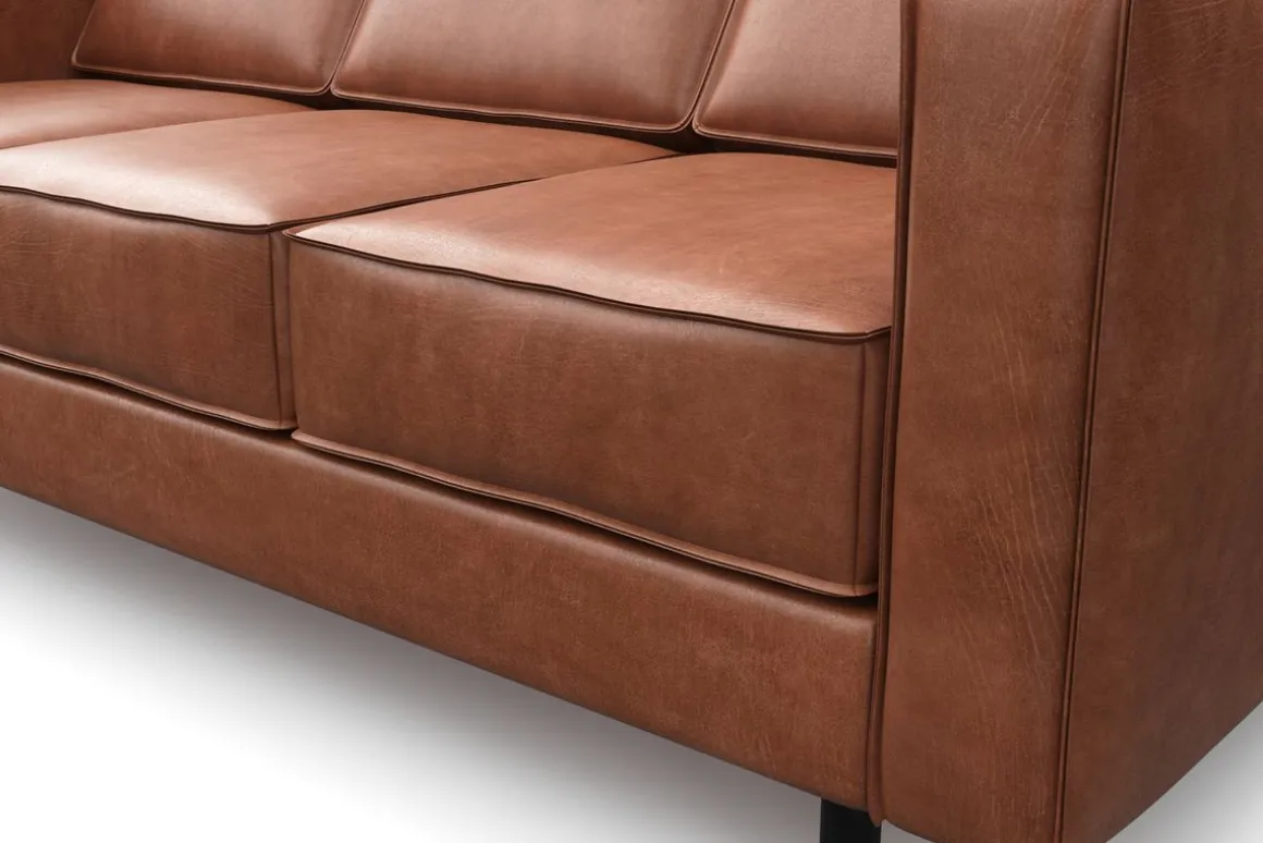Bigsofa Leder DUKE 3-Sitzer braun