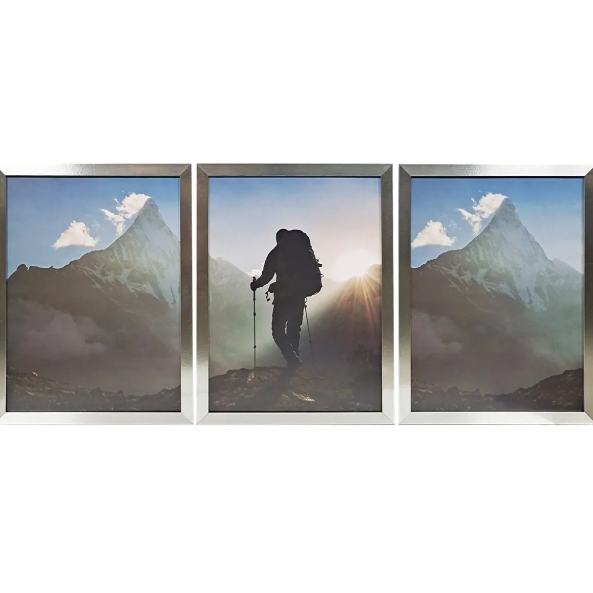 Bilderrahmen 30 x 40 cm 3er Set silber