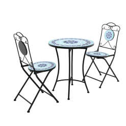 Bistroset MOSAIK 3-teilig blau