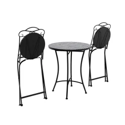Bistroset MOSAIK 3-teilig Perle blau/grau