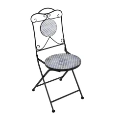 Bistroset MOSAIK 3-teilig Perle blau/grau