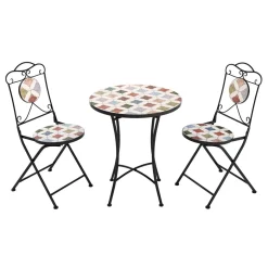 Bistroset MOSAIK 3-teilig Quadrate bunt