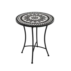 Bistroset MOSAIK 3-teilig schwarz/weiss
