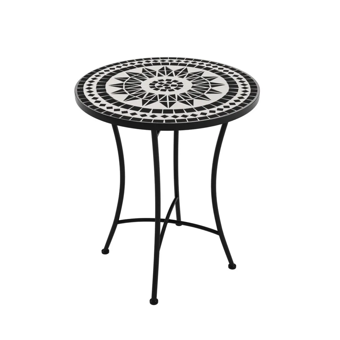 Bistroset MOSAIK 3-teilig schwarz/weiss