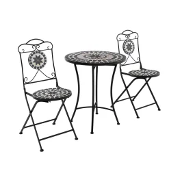 Bistroset MOSAIK 3-teilig schwarz