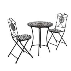 Bistroset MOSAIK 3-teilig schwarz