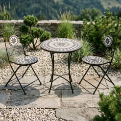 Bistroset MOSAIK 3-teilig schwarz