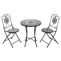 Bistroset MOSAIK 3-teilig schwarz