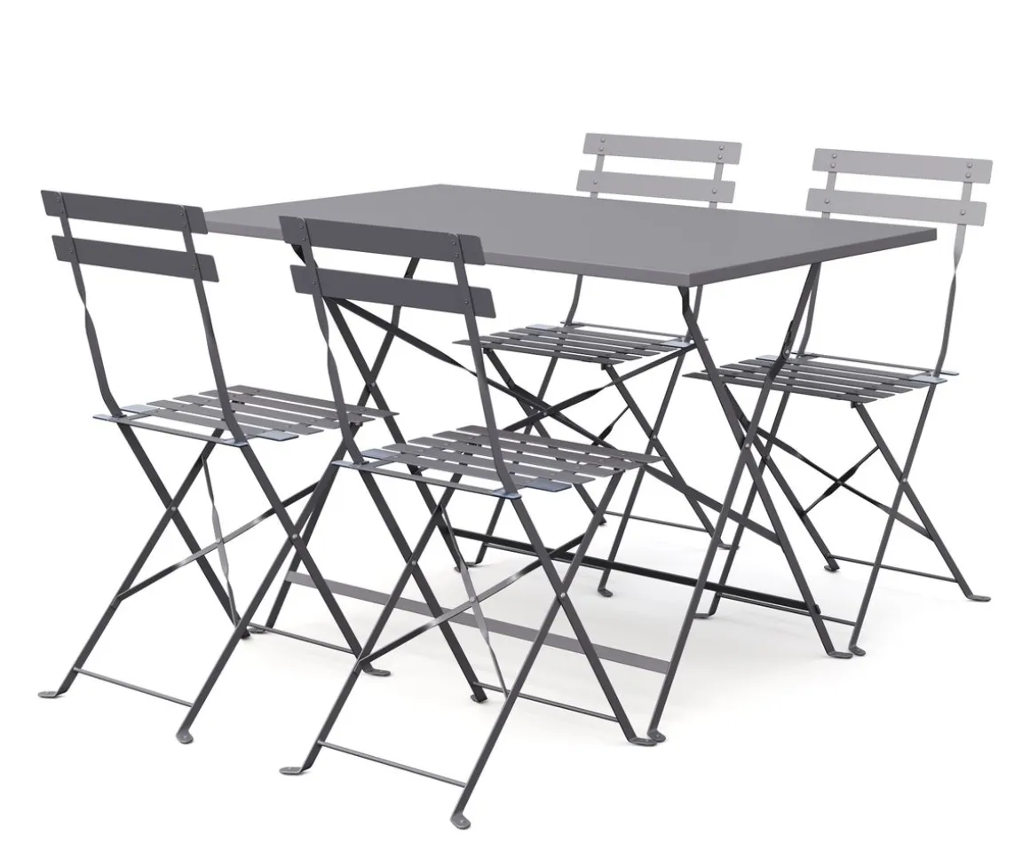 Bistroset 5-teilig grau