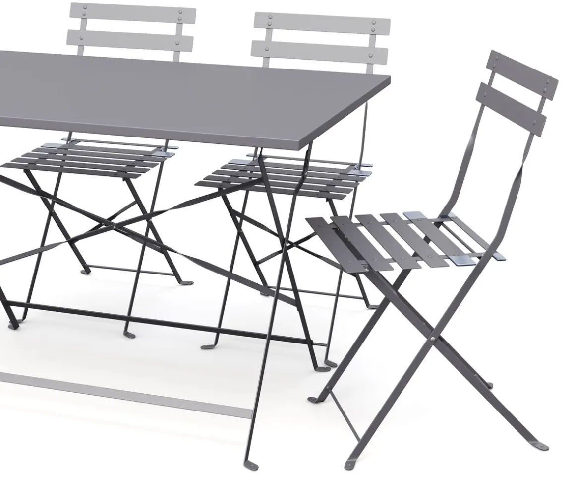Bistroset 5-teilig grau