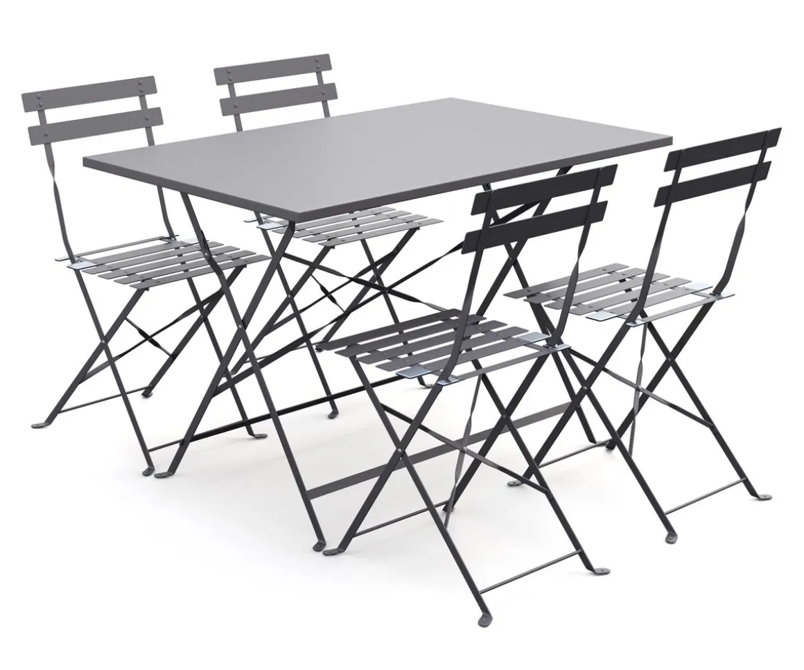 Bistroset 5-teilig grau