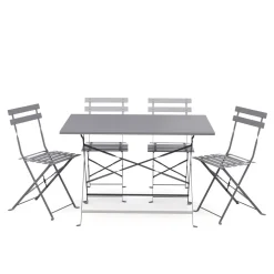Bistroset 5-teilig grau