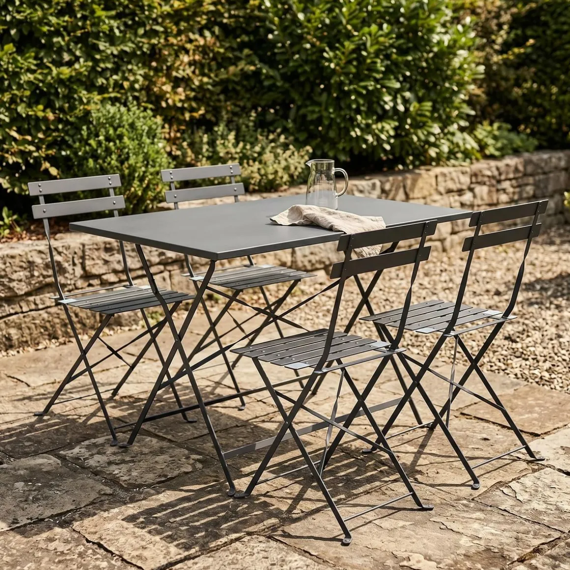 Bistroset 5-teilig grau