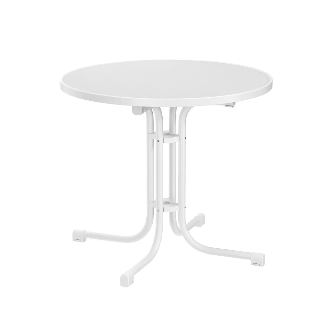 Bistrotisch Gartentisch RICO klappbar rund 80 x 70 cm weiss
